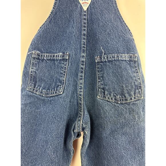 Vintage OshKosh B’gosh Baby Toddler Overalls 2T USA Union Made Blue Denim Bib - Picture 13 of 14